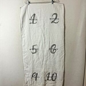 Pottery Barn Modern Baby Kids Organic Cotton Muslin Milestone Blanket 47x47